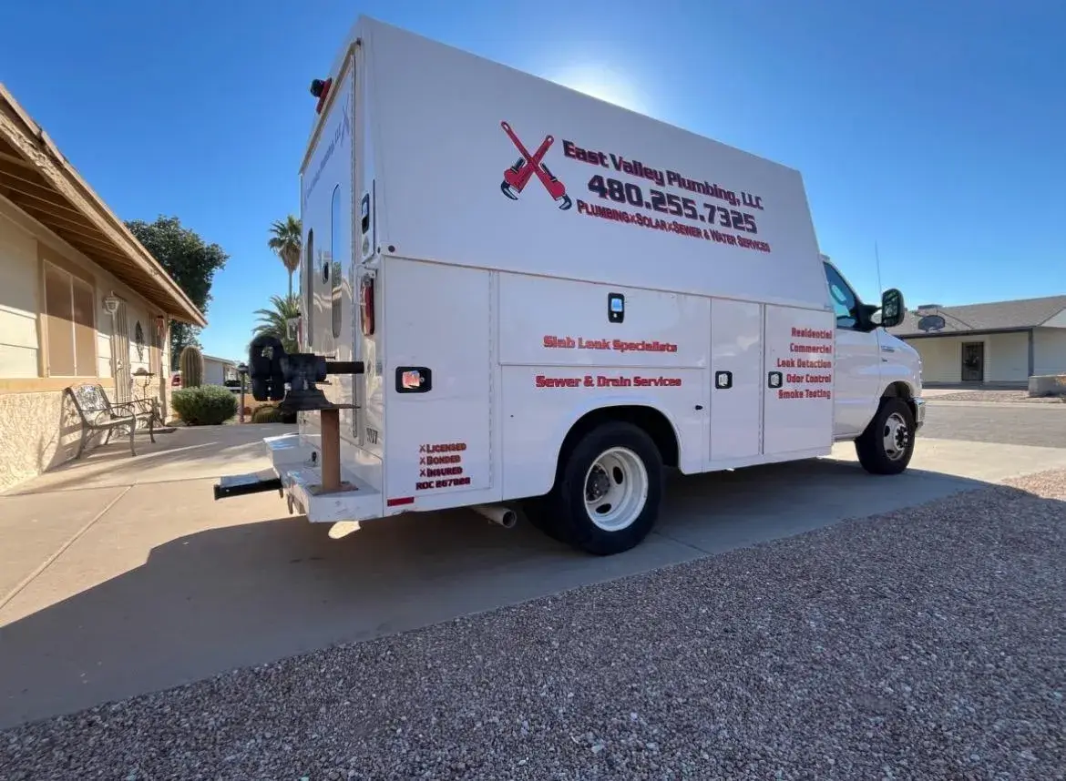 Mesa plumber: East Valley Plumbing service truck